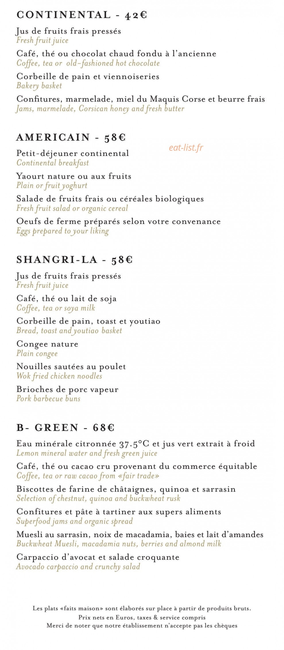 La Bauhinia — carte page 2
