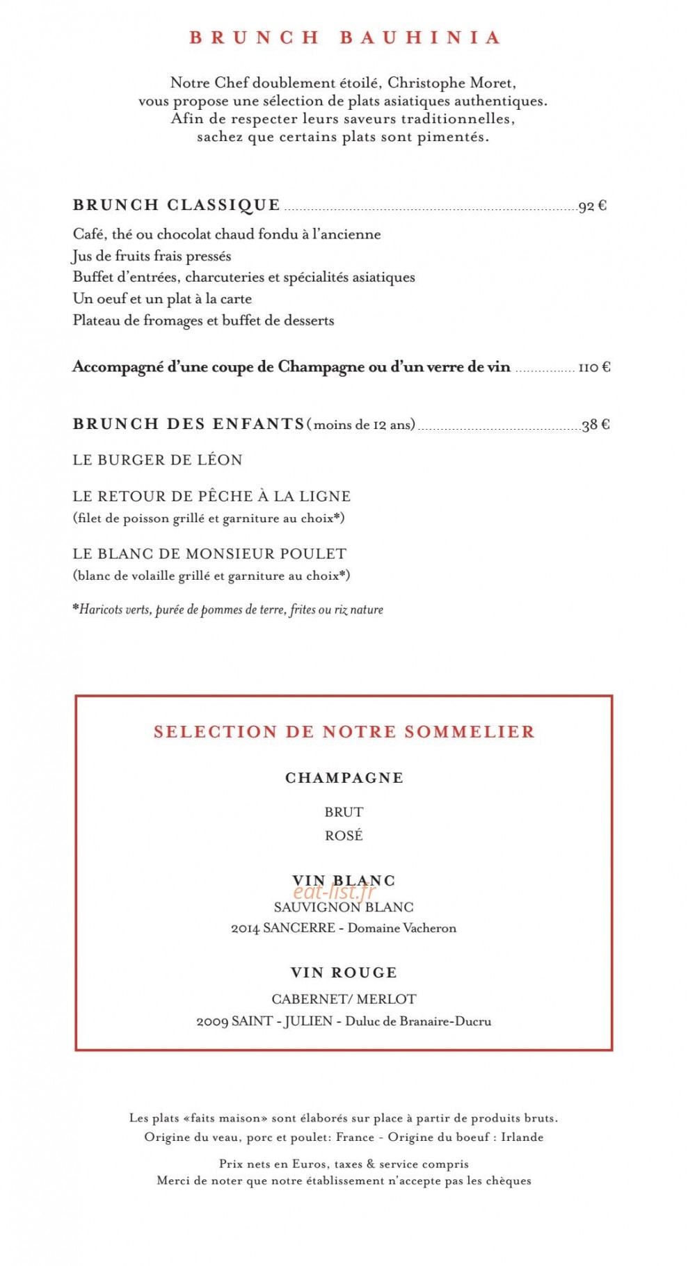 La Bauhinia — carte page 14