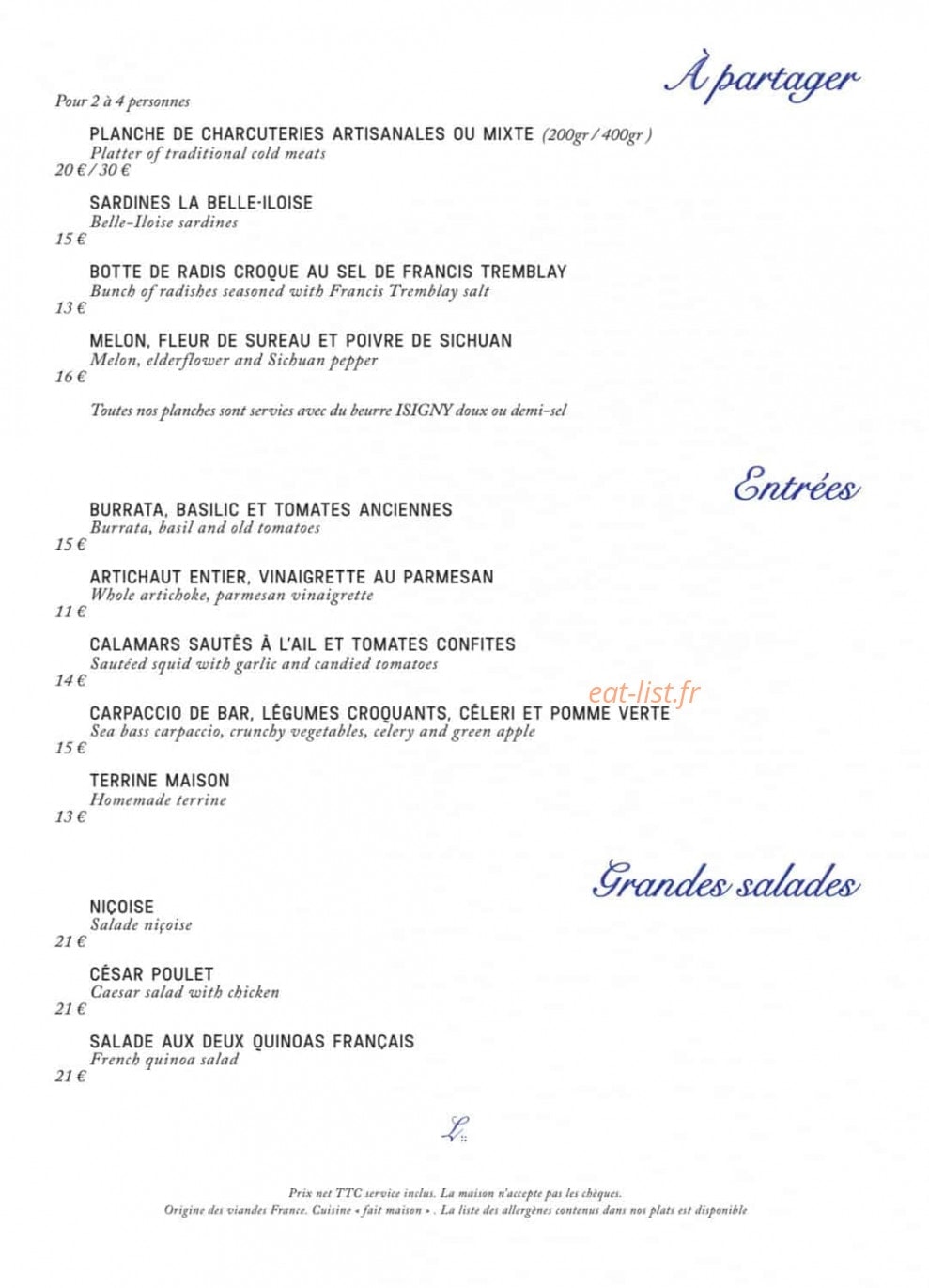 La Brasserie ParisLongchamp — carte page 2