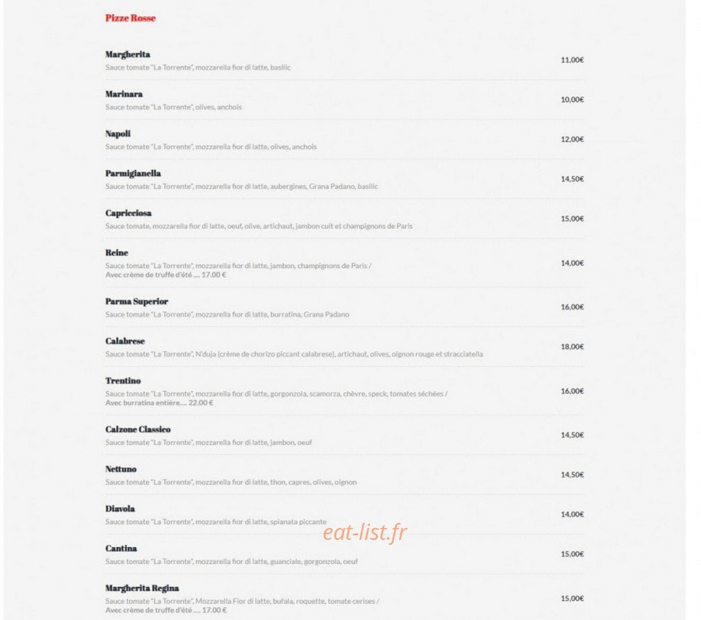 La Cantina — carte page 4