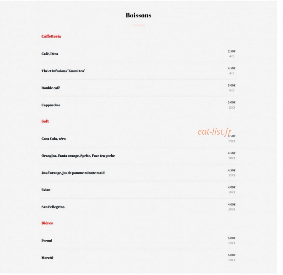 La Cantina — carte page 6