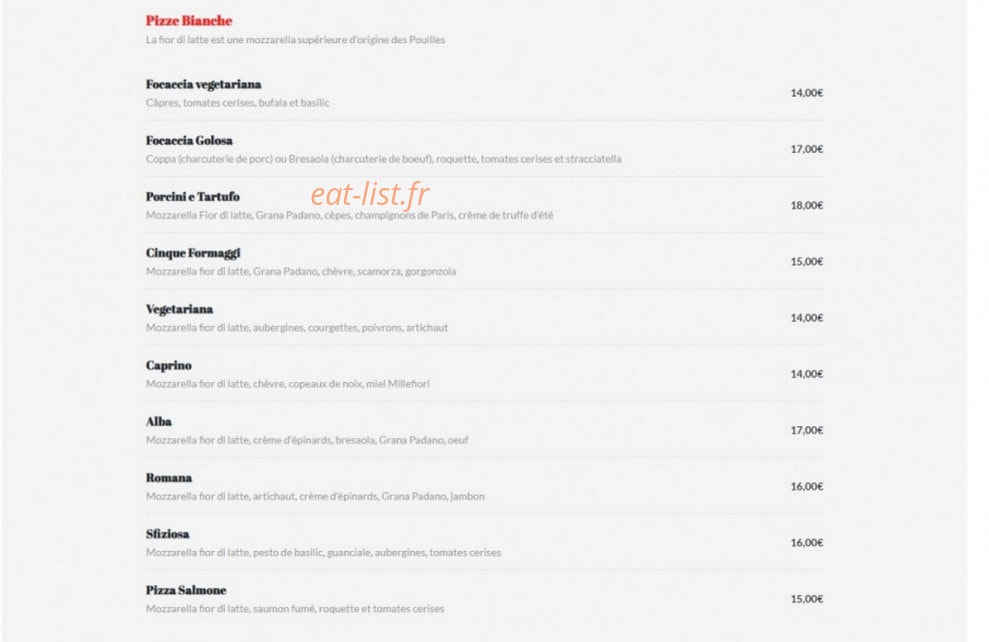 La Cantina — carte page 3