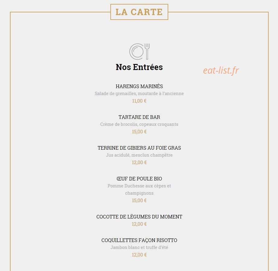 La Causerie — carte page 1
