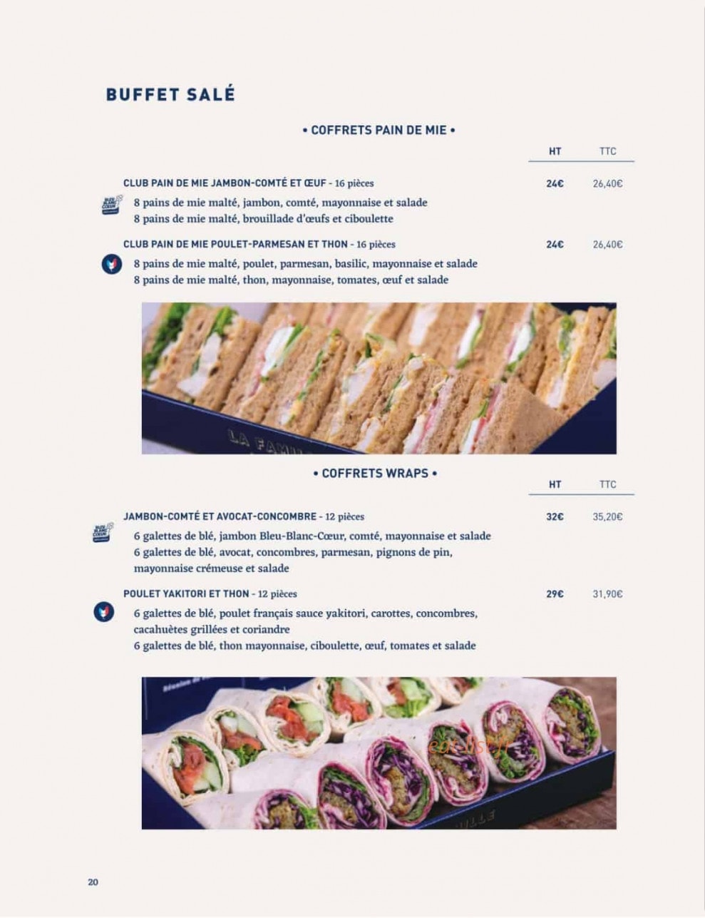 La Famille Finest Lunch — carte page 18