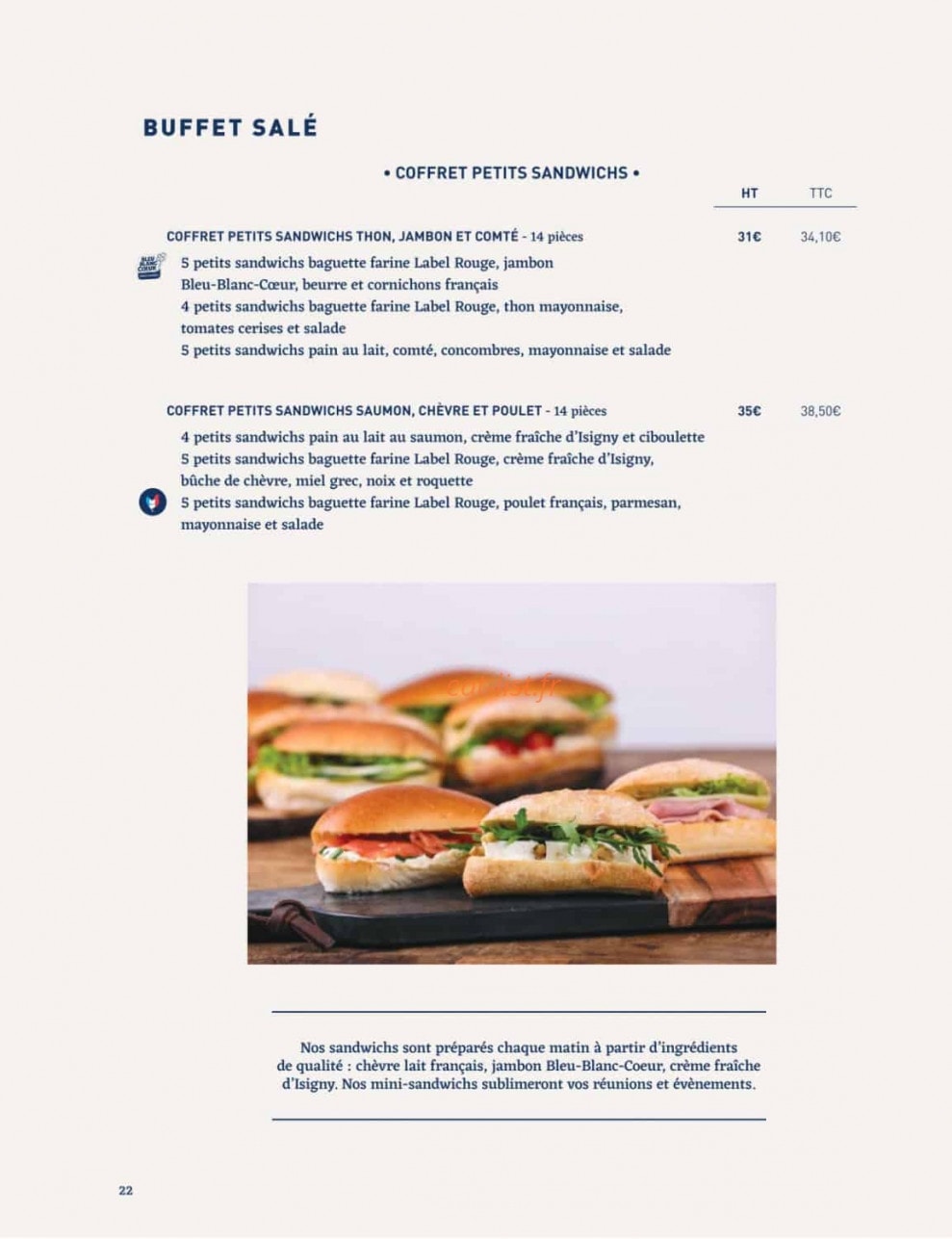 La Famille Finest Lunch — carte page 20
