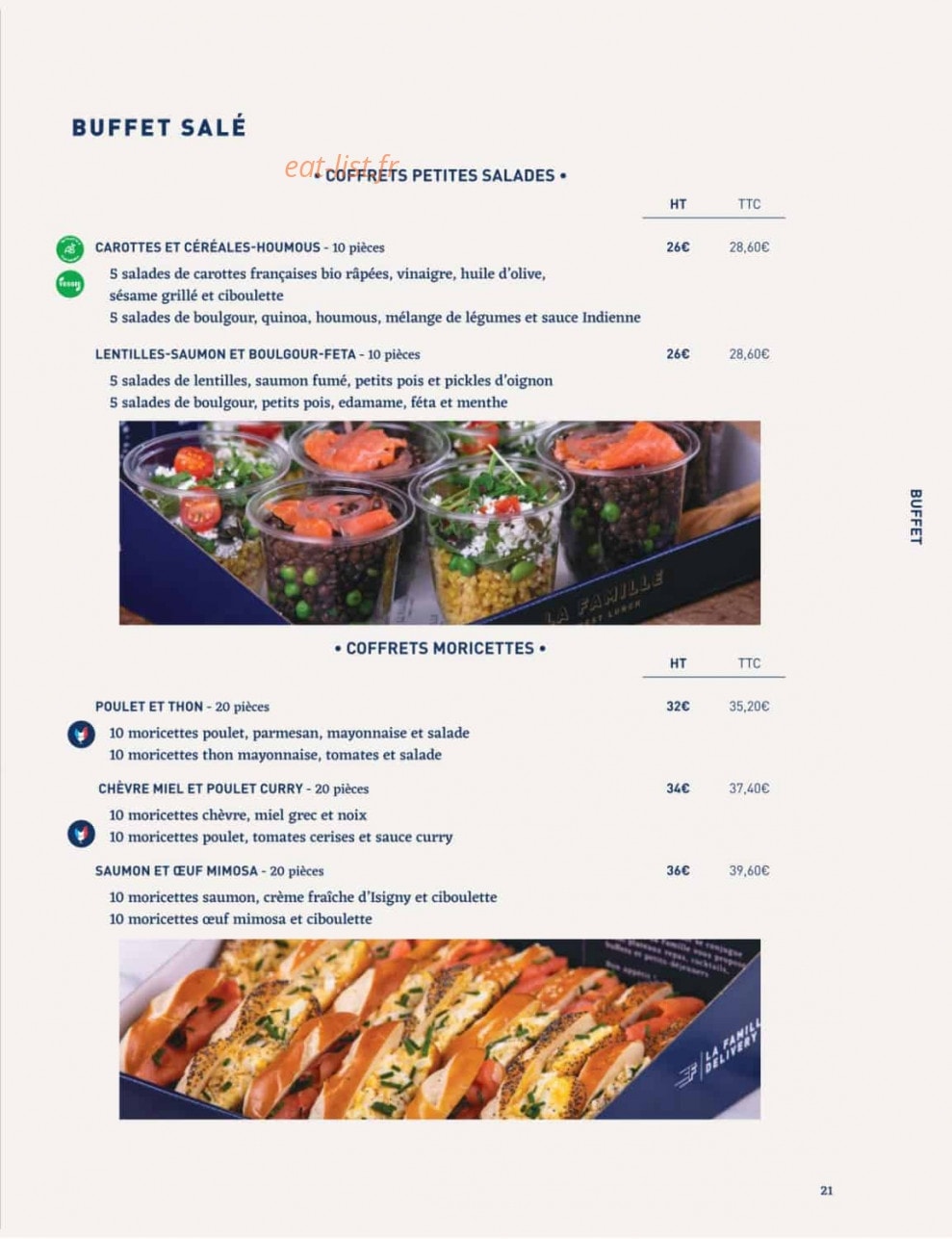 La Famille Finest Lunch — carte page 19