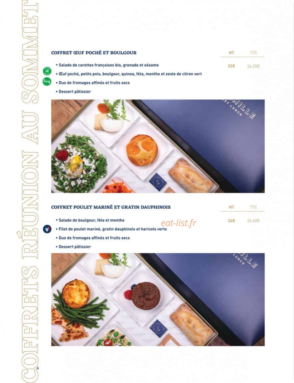 La Famille Finest Lunch — carte page 6