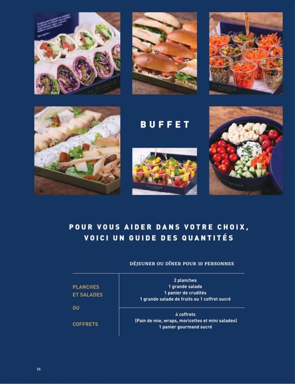 La Famille Finest Lunch — carte page 16
