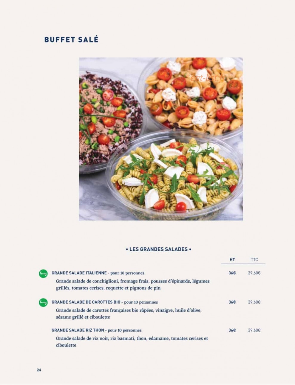 La Famille Finest Lunch — carte page 22