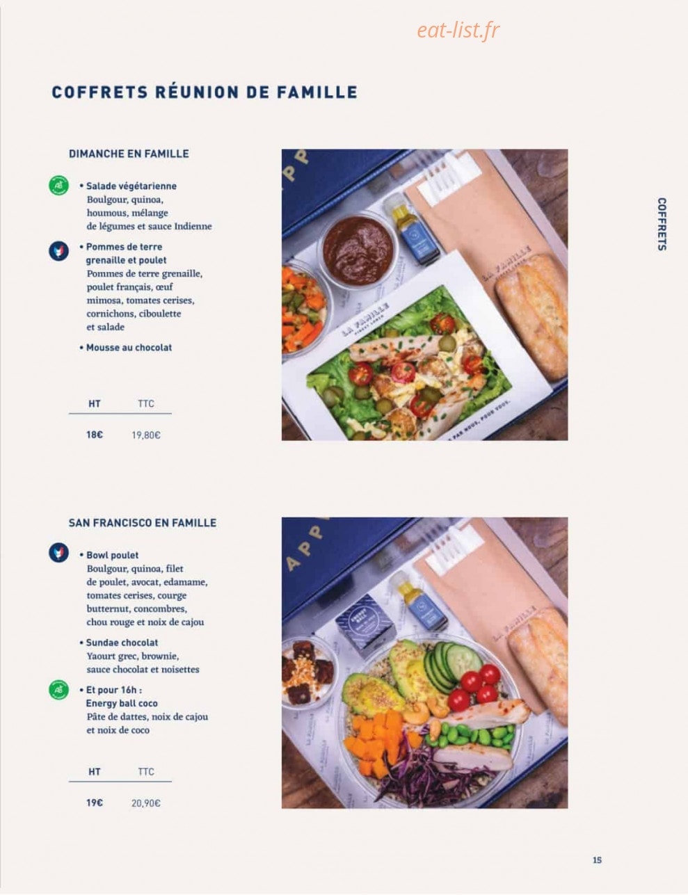 La Famille Finest Lunch — carte page 13
