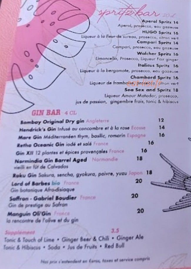 La Favorite — carte page 2