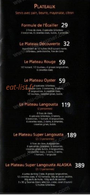 Langousta — carte page 3