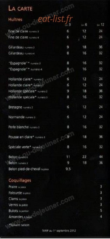 Langousta — carte page 2
