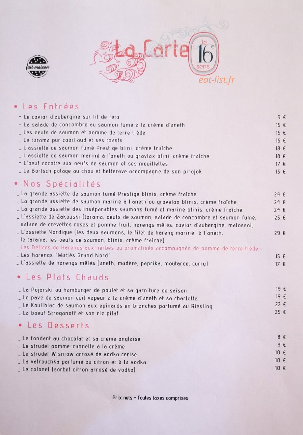 Le 16e Sens — carte page 1
