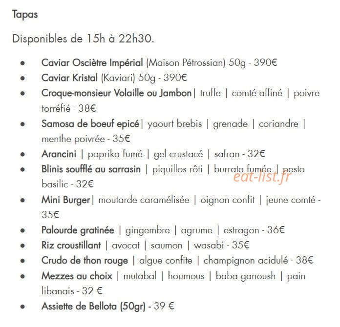 Le Bar Kléber — carte page 1