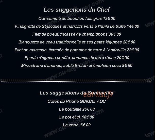Le Beaujolais d'Auteuil — carte page 2