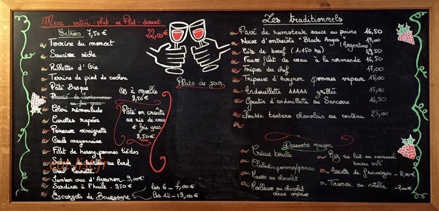 Le Bizetro — carte page 1