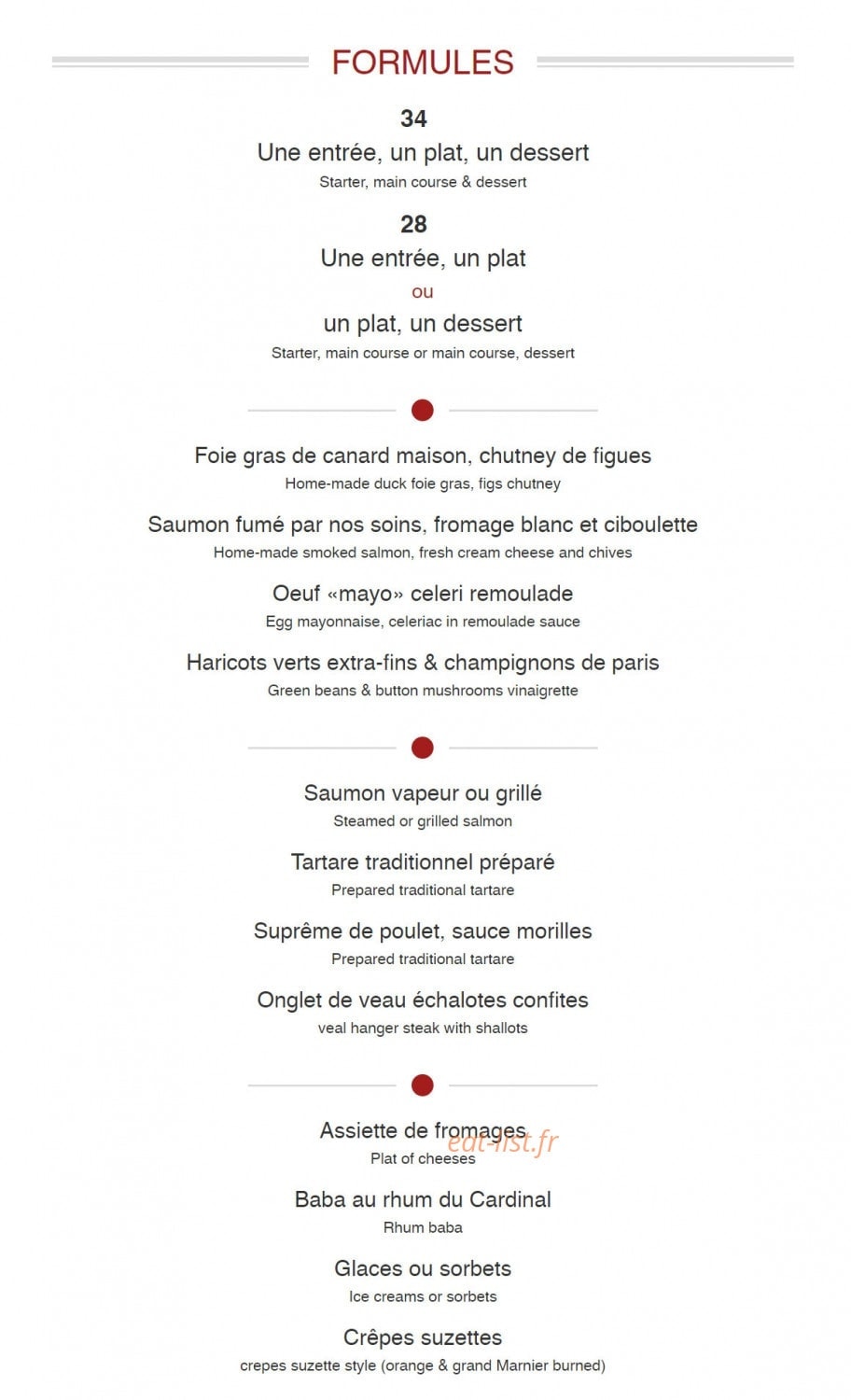 Le Cardinal — carte page 4