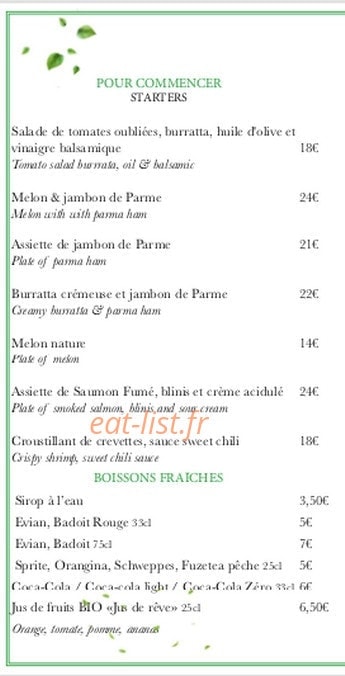 Le Chalet des Iles — carte page 1