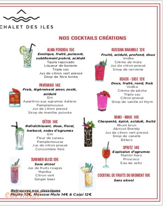 Le Chalet des Iles — carte page 10