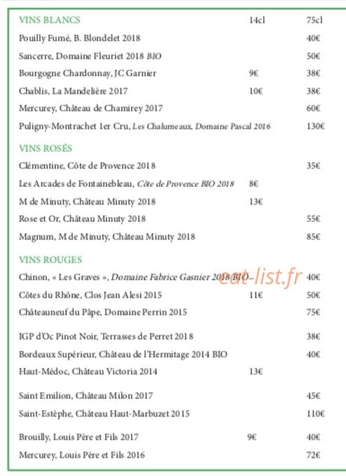 Le Chalet des Iles — carte page 4
