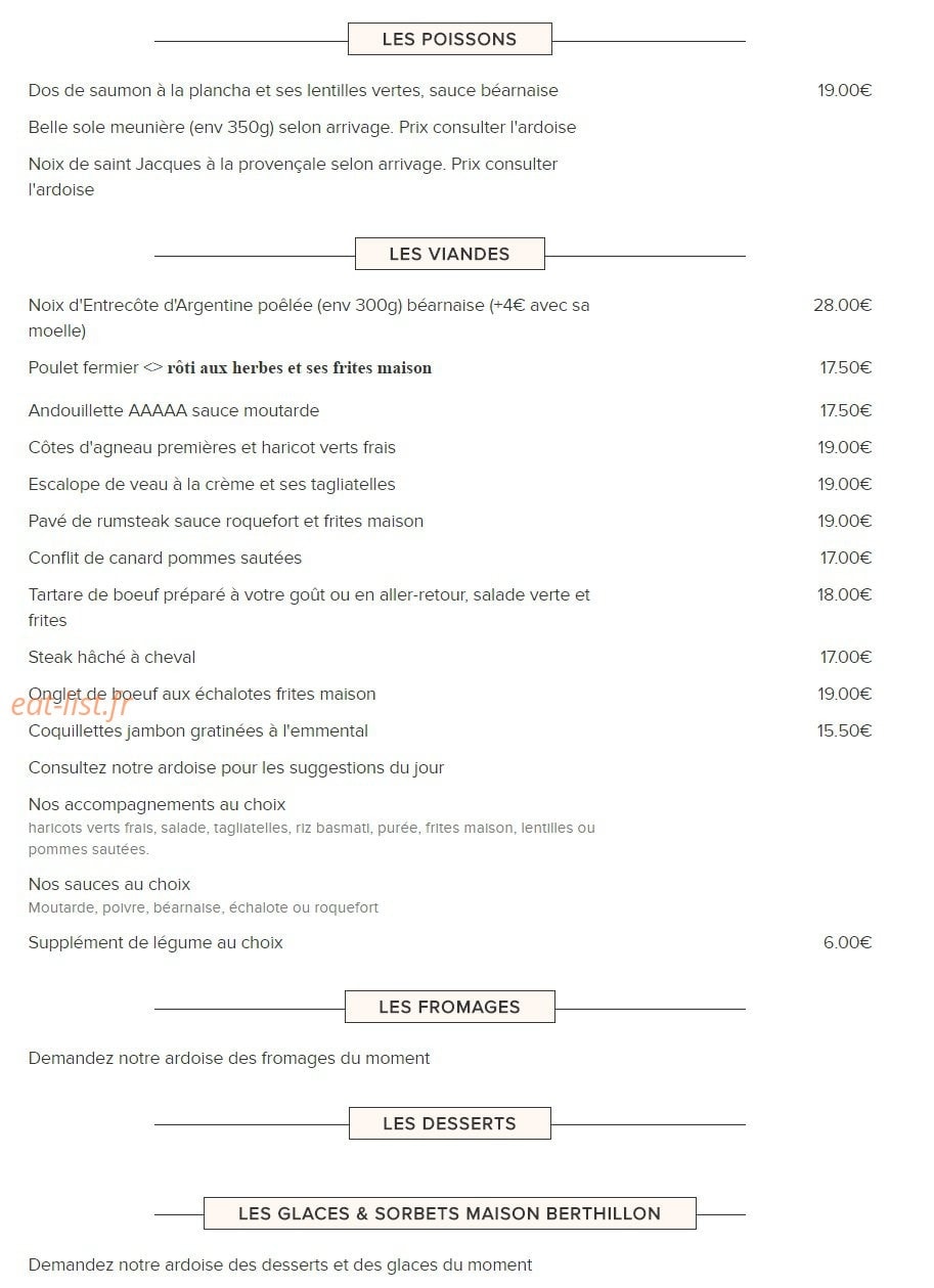 Le Chalet — carte page 2
