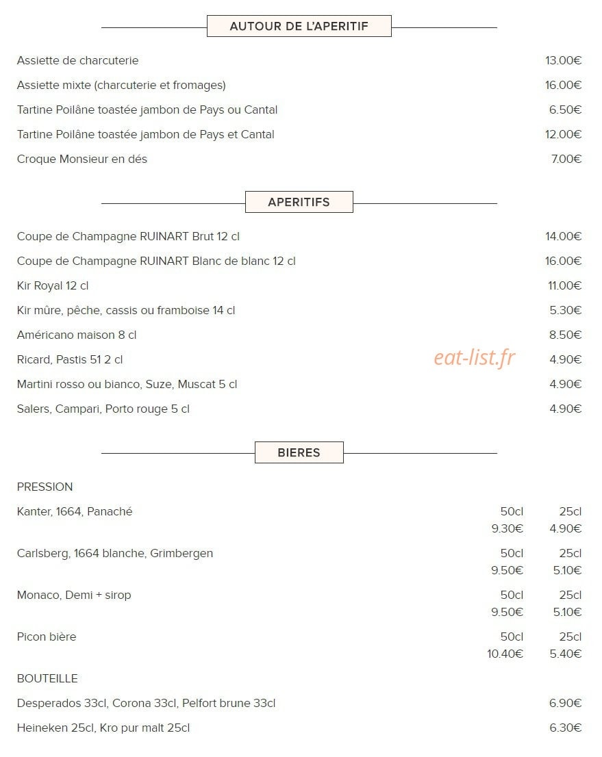 Le Chalet — carte page 7