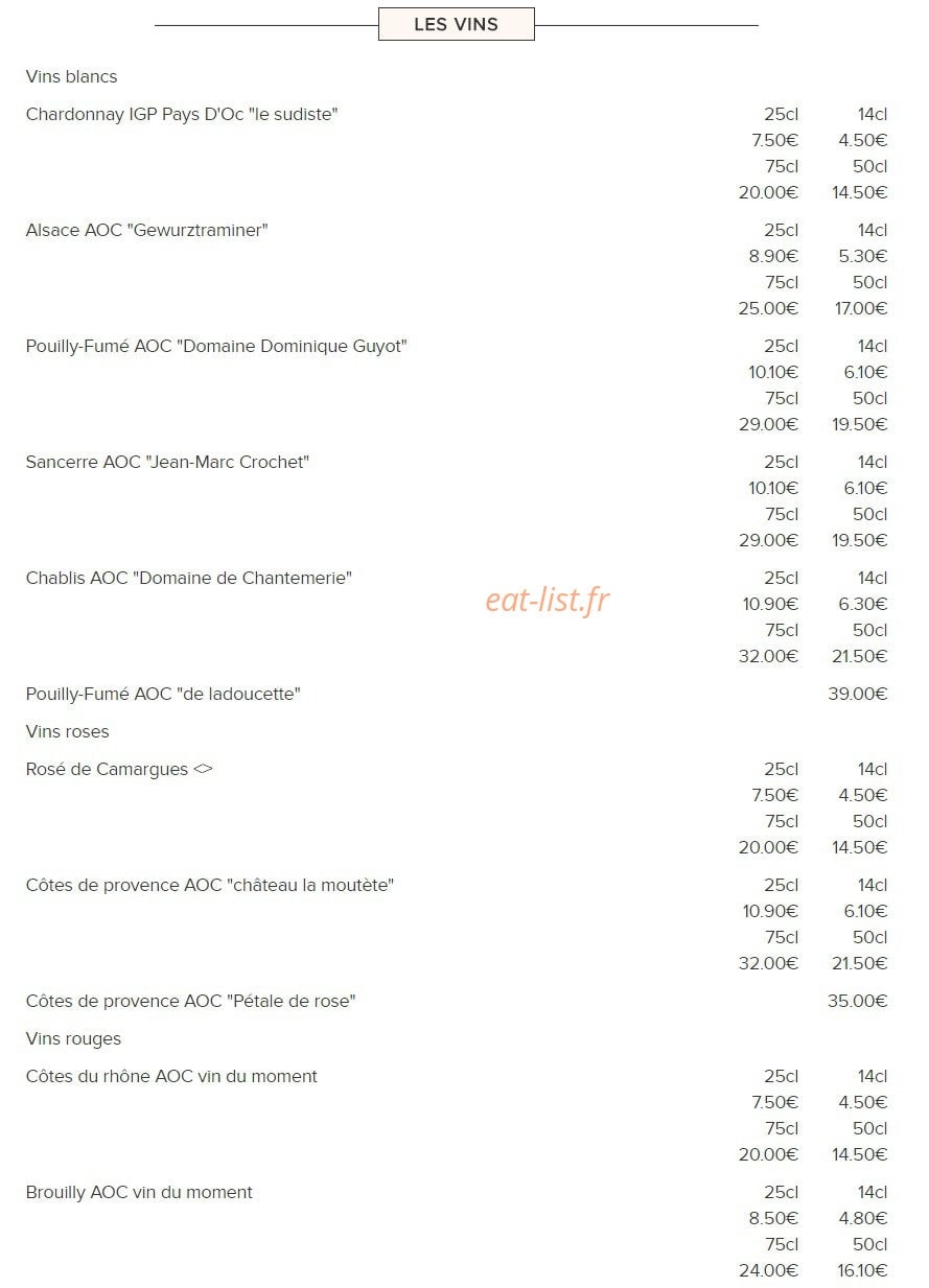 Le Chalet — carte page 3
