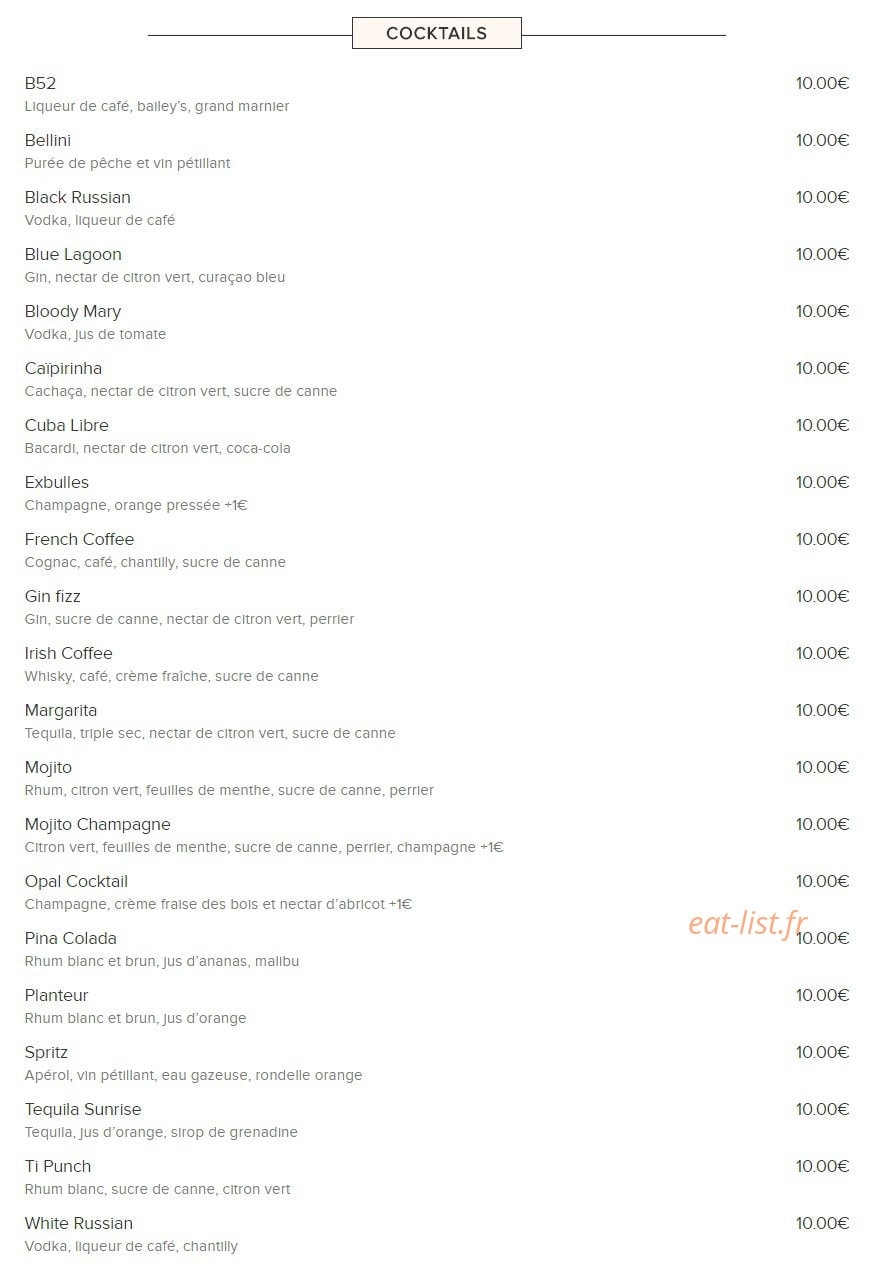 Le Chalet — carte page 5