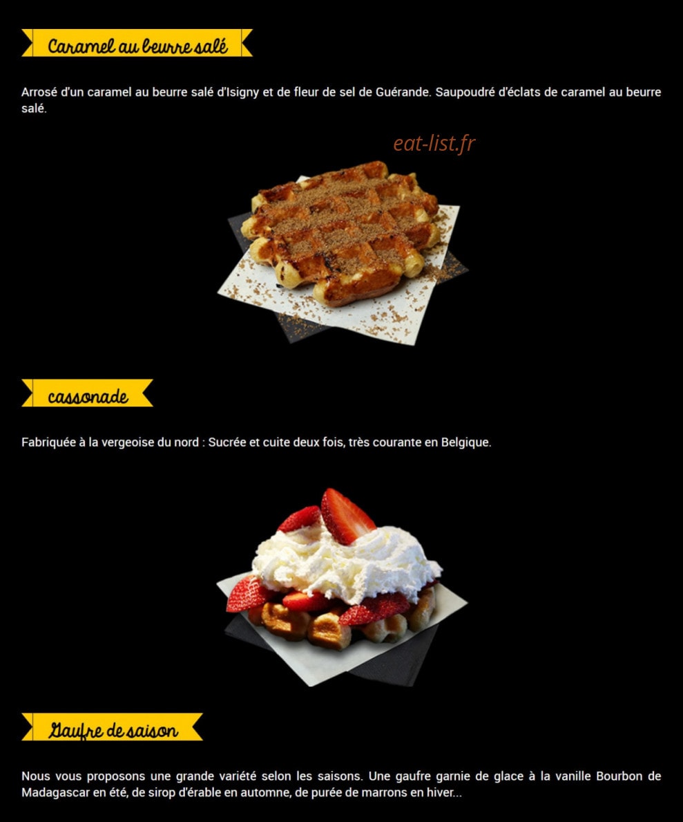Le Comptoir Belge — carte page 4