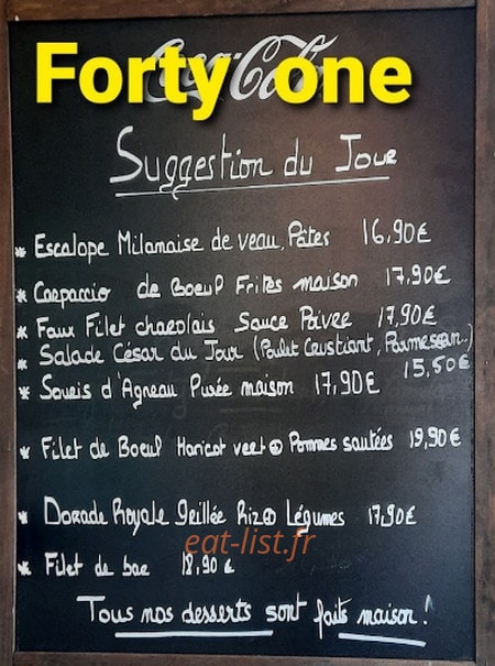 Le Forty One — carte page 7