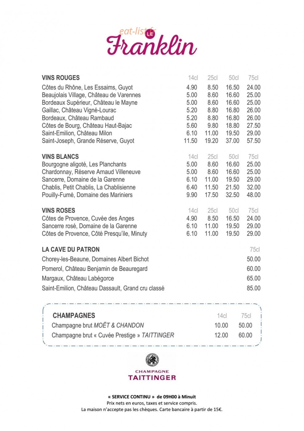 Le Franklin — carte page 1