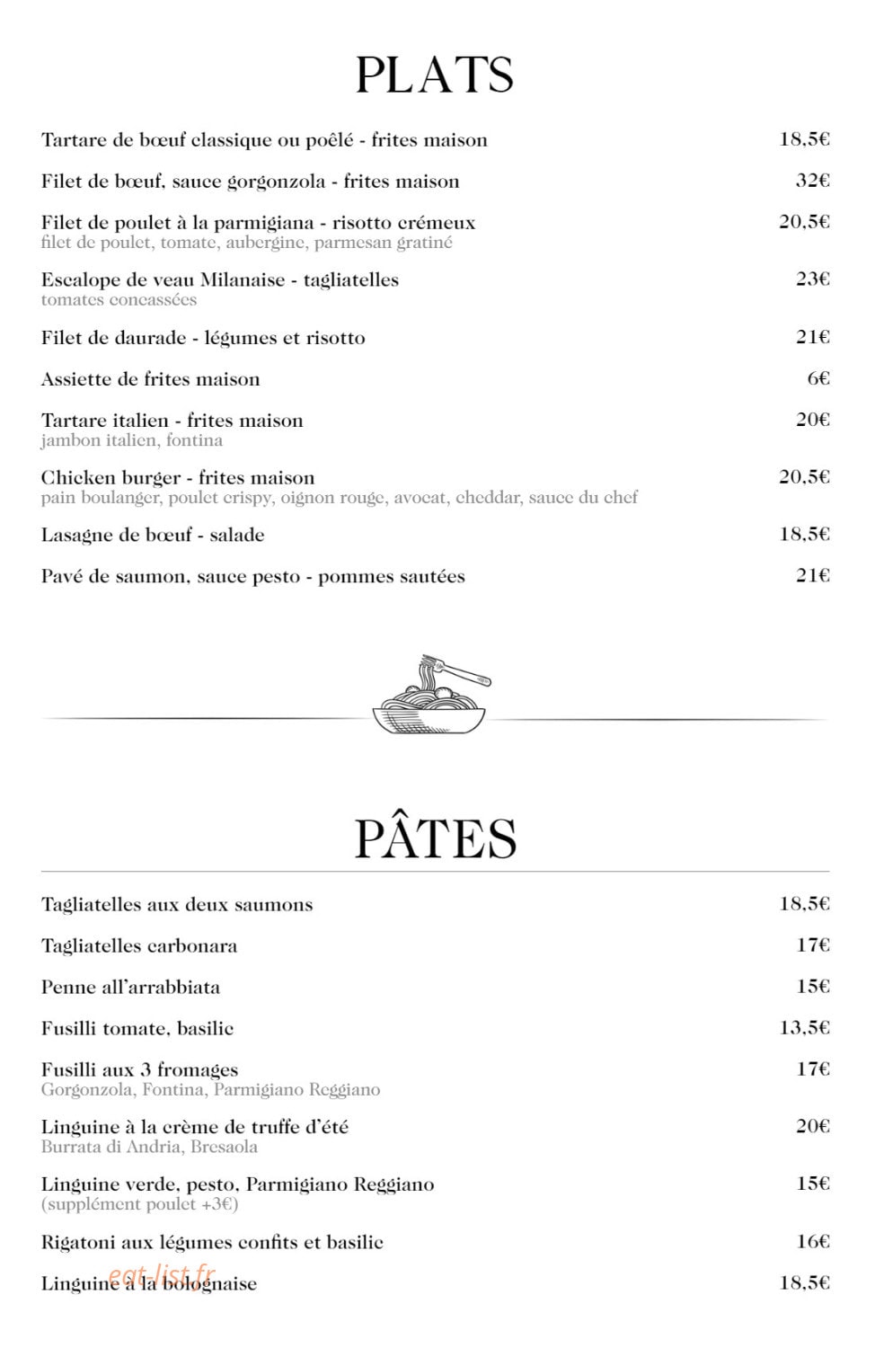 Le Jardin — carte page 2