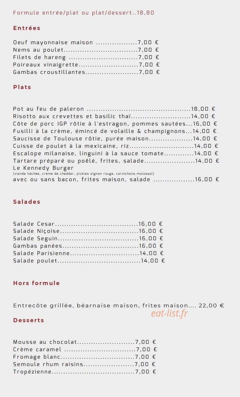 Le Kennedy — carte page 1
