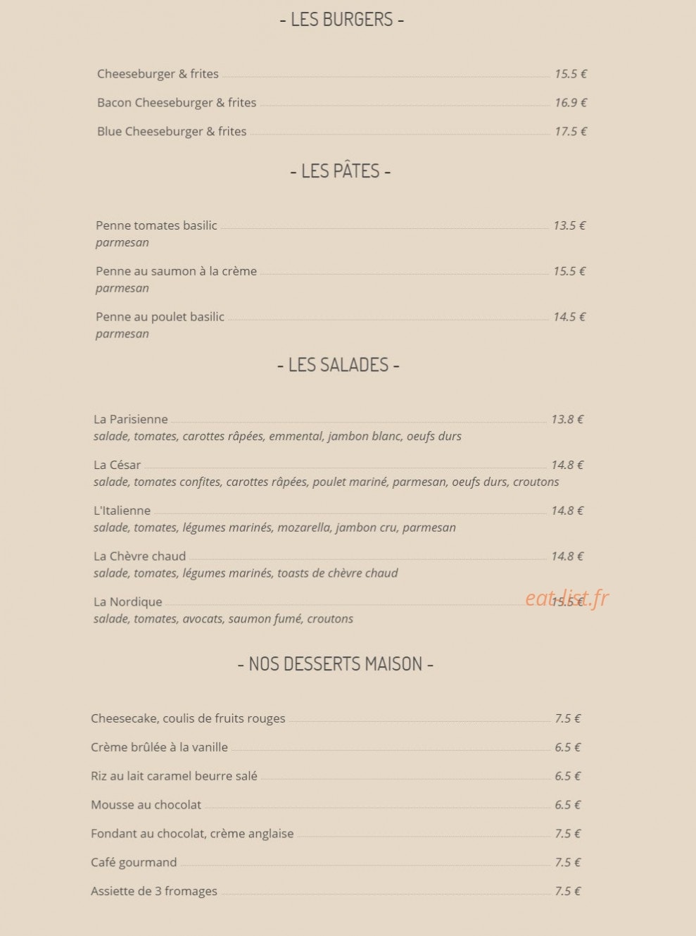 Le new york — carte page 2