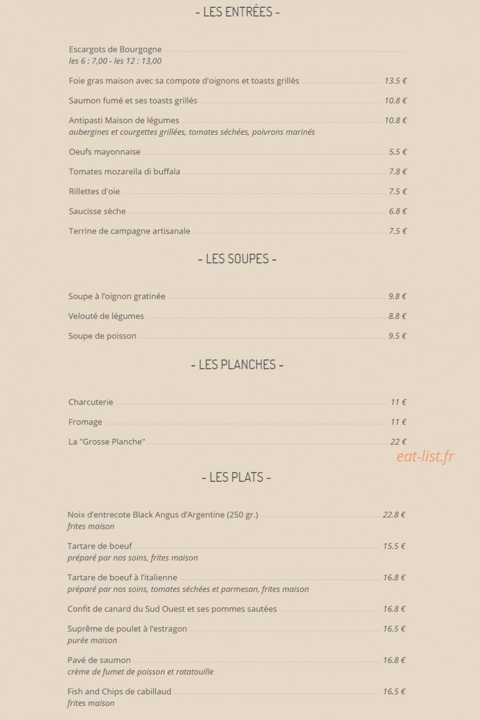 Le new york — carte page 1