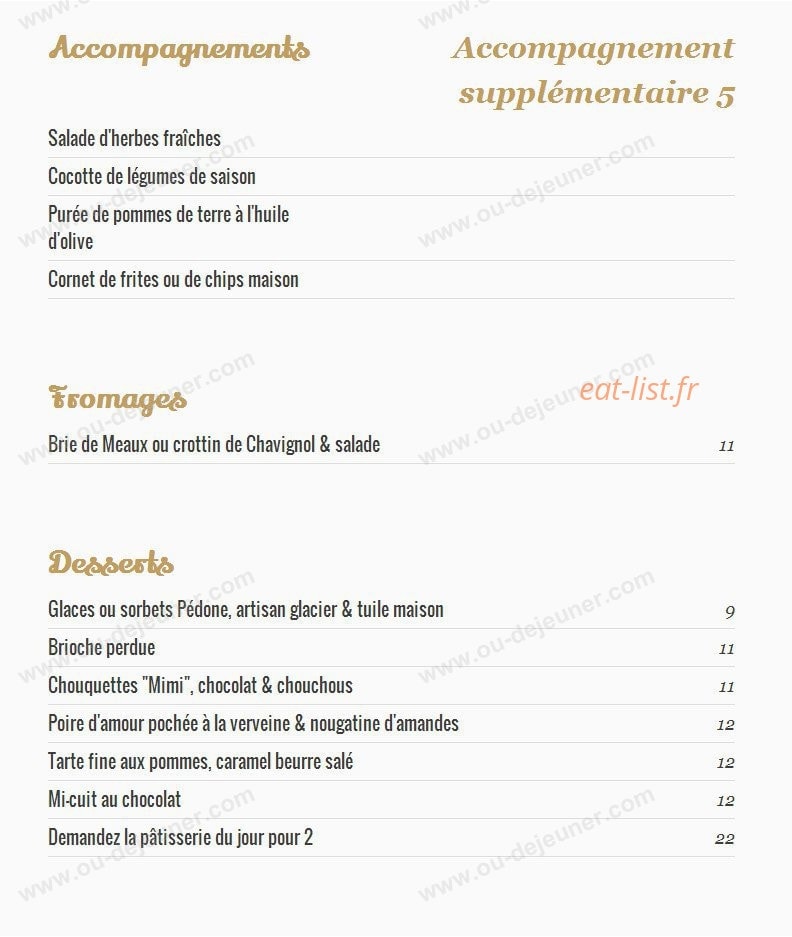 Le Petit Rétro — carte page 2