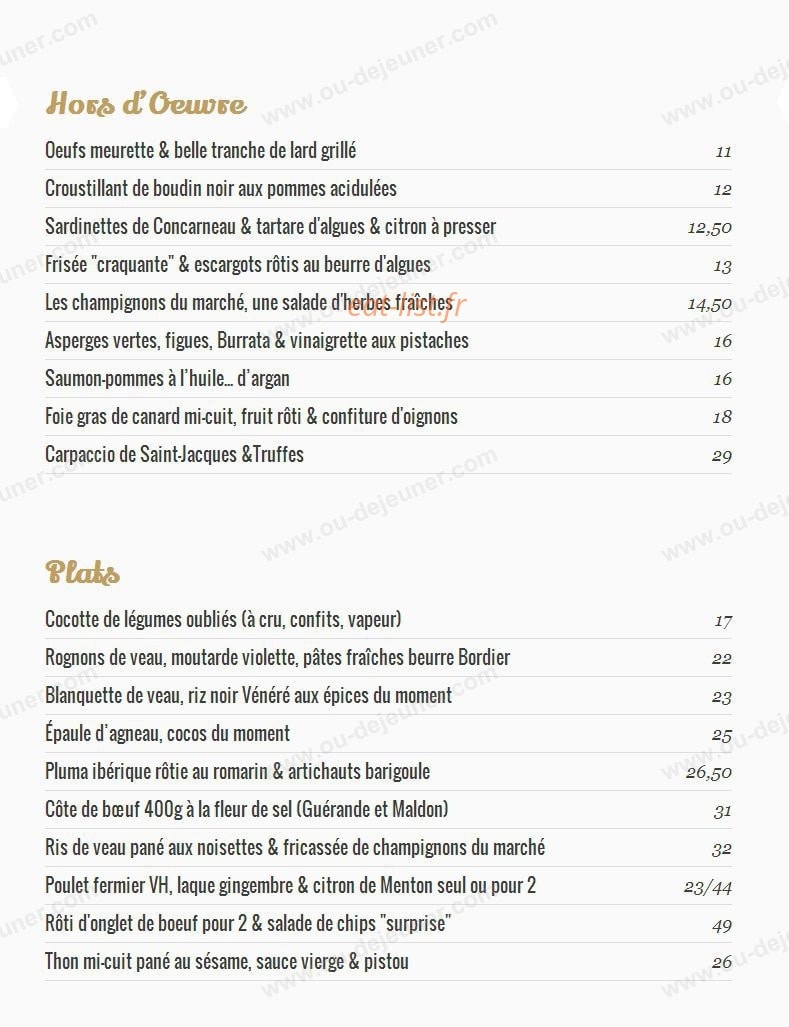 Le Petit Rétro — carte page 1