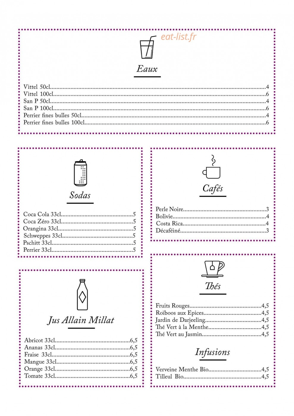 Le Poivre Rose — carte page 5