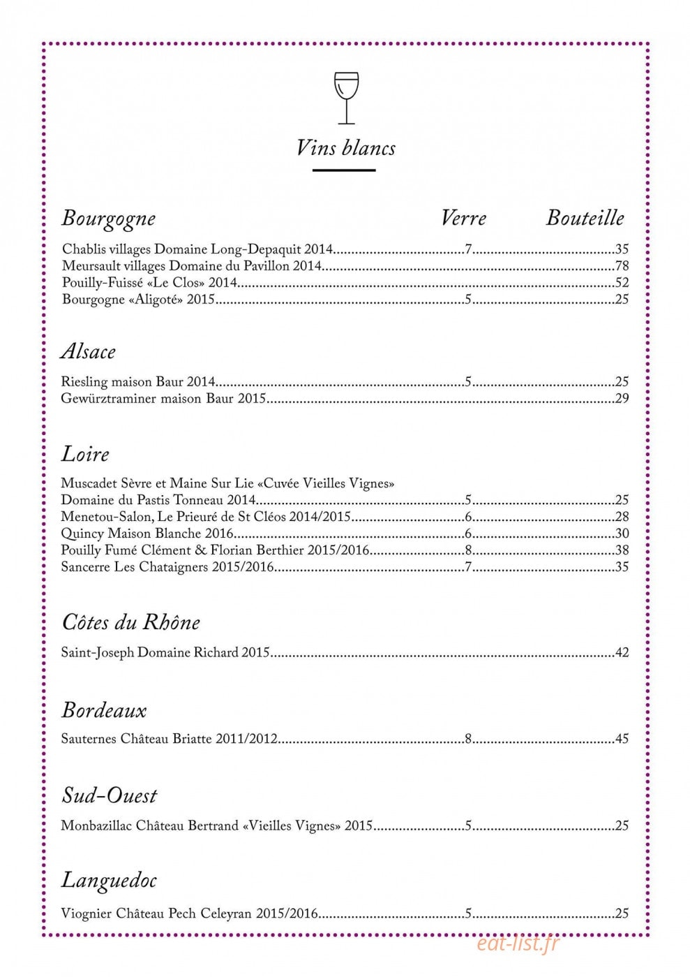 Le Poivre Rose — carte page 2