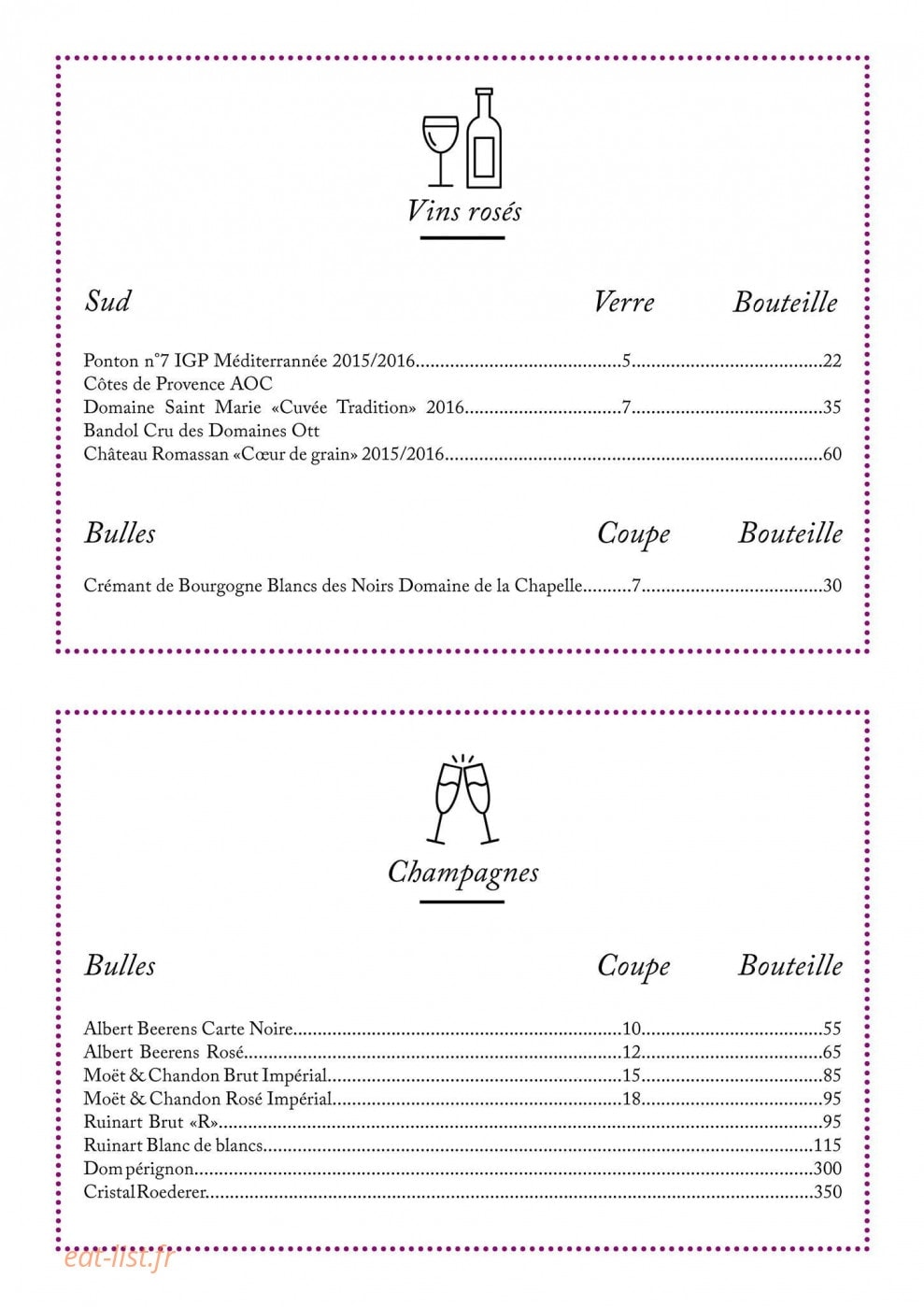 Le Poivre Rose — carte page 4