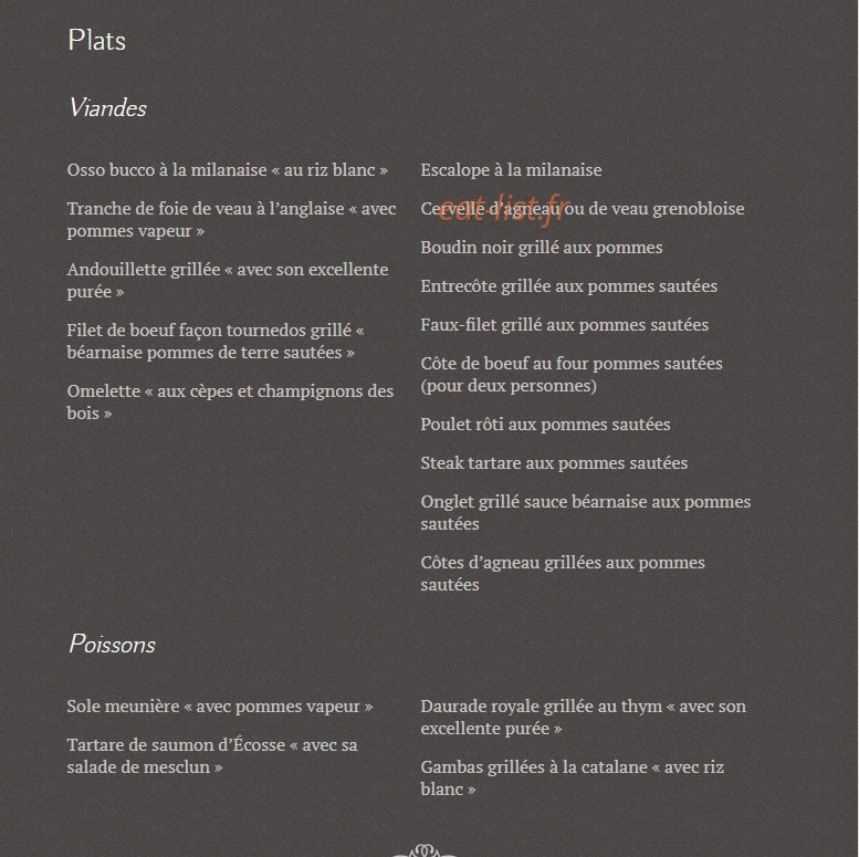 Le Relais du Bois — carte page 2