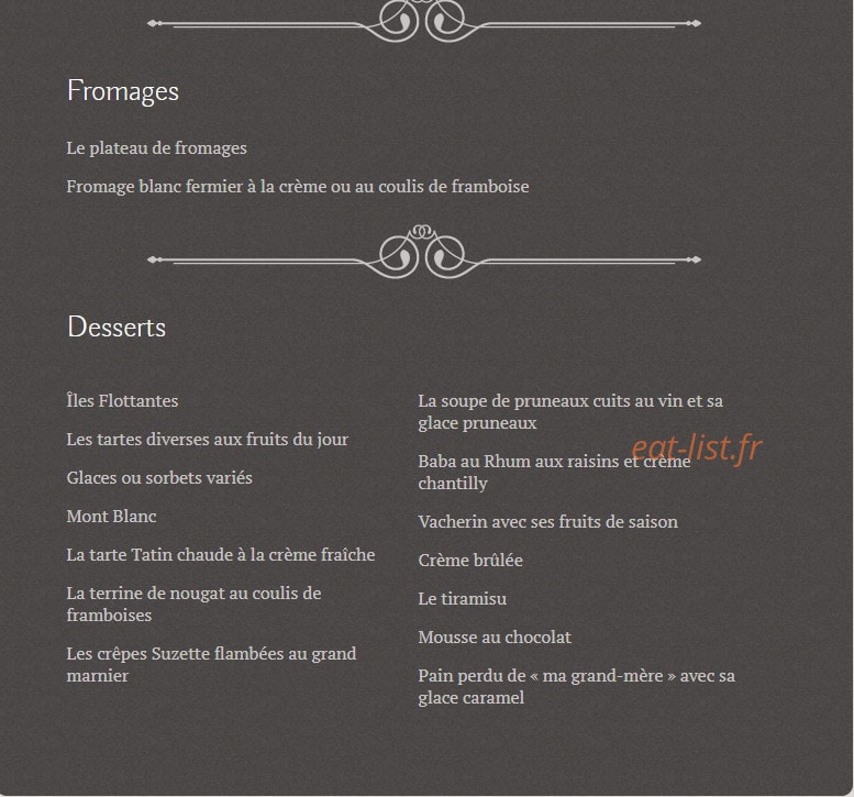 Le Relais du Bois — carte page 3
