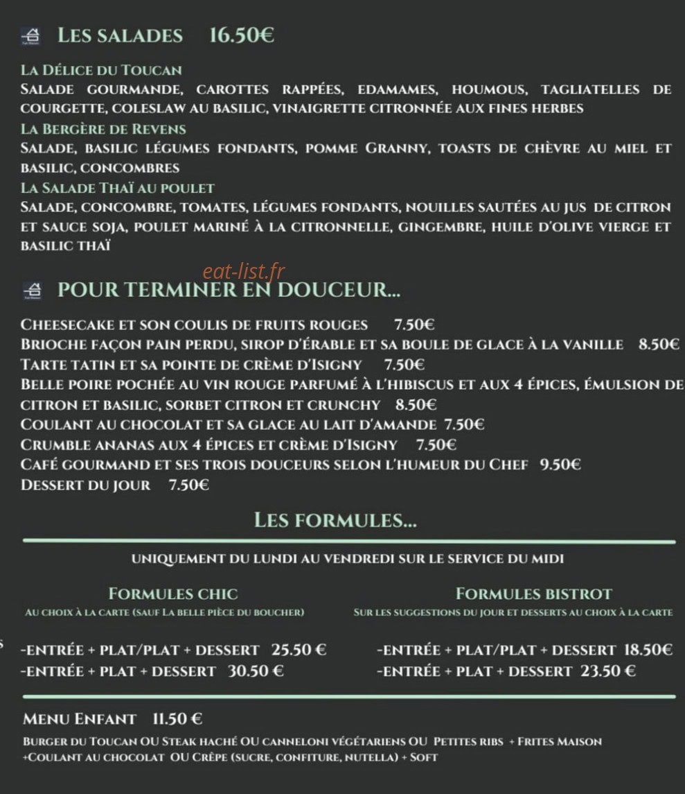 Le Toucan — carte page 2