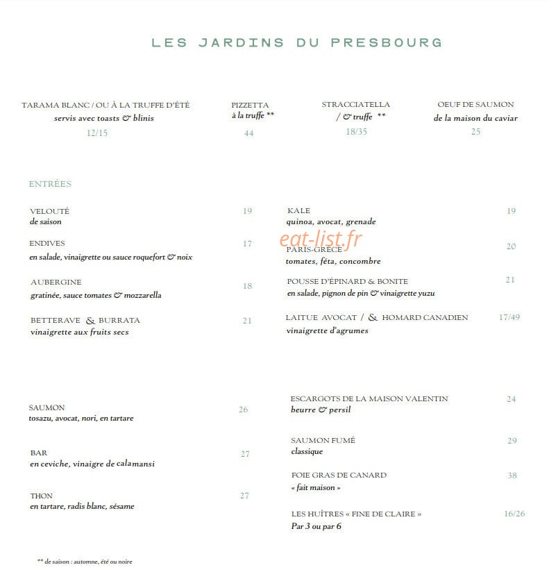 Les Jardins du Presbourg — carte page 2