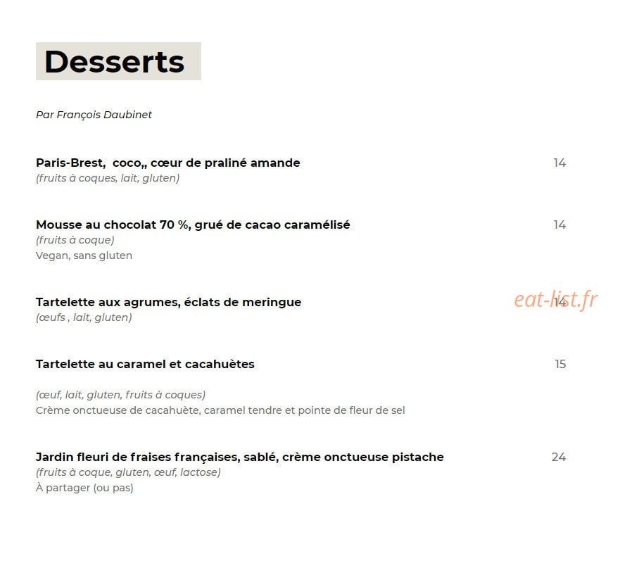 Les Petites Mains — carte page 3