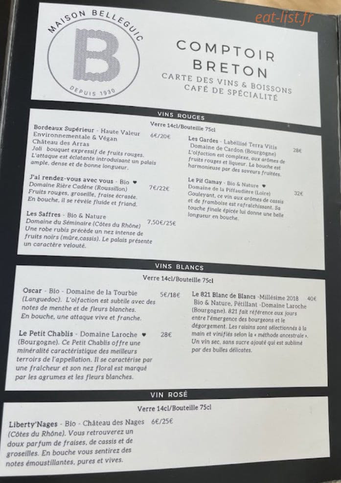 Maison Belleguic — carte page 2