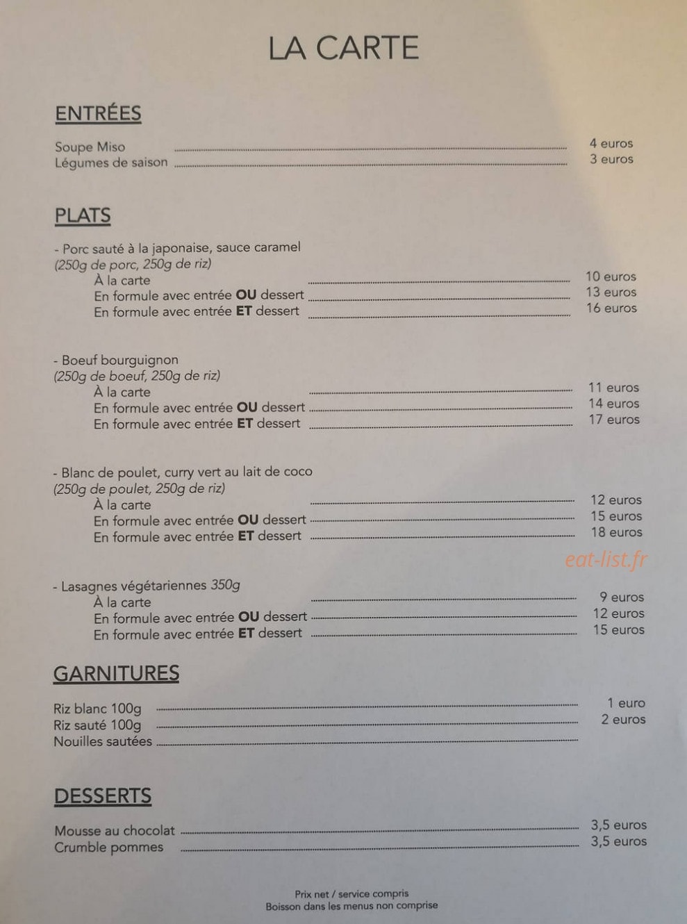 Melanger — carte page 1
