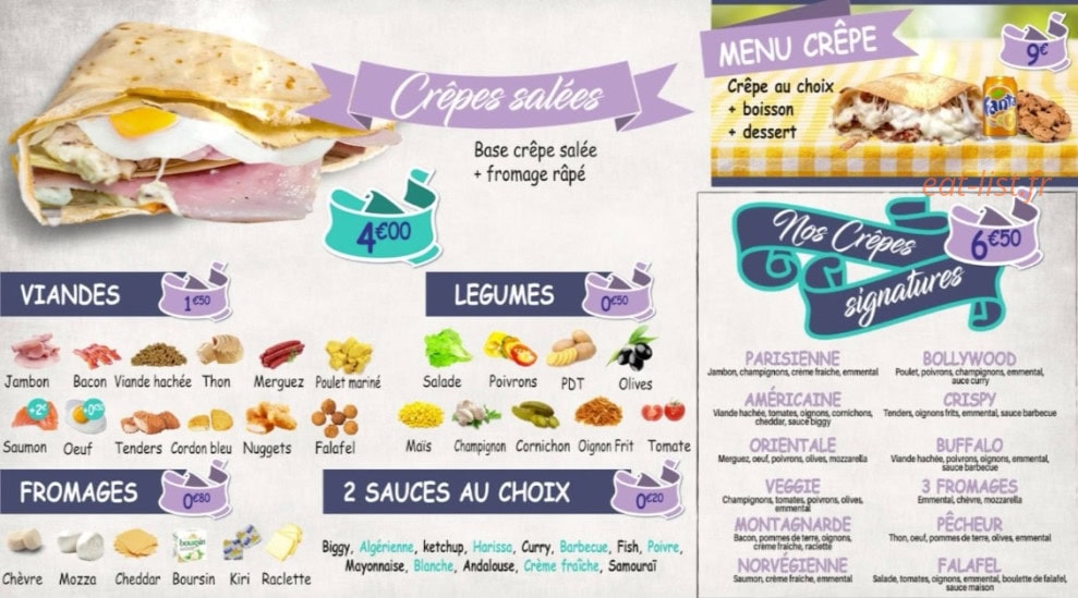 Moli crepes — carte page 4