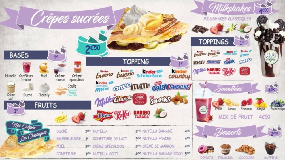 Moli crepes — carte page 3